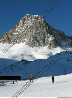 Photo Texture of Background Snowy Mountains