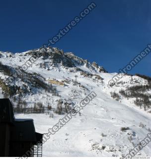 Photo Texture of Background Snowy Mountains