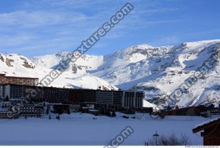 Photo Texture of Background Snowy Mountains