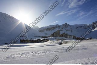 Photo Texture of Background Snowy Mountains