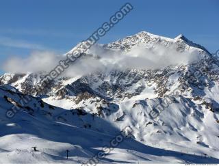 Photo Texture of Background Snowy Mountains