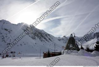 Photo Texture of Background Snowy Mountains