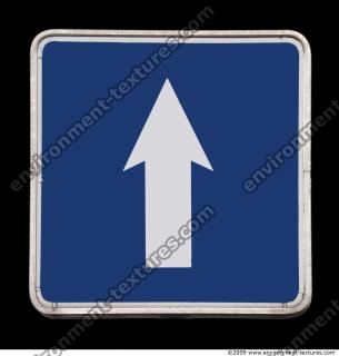 Photo Texture of Directional Traffic Sign