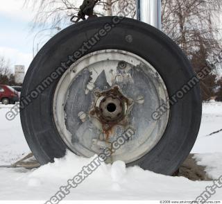 Photo Texture of Aeroplane Wheel