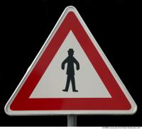 Photo Texture of Pedestrians Traffic Sign 