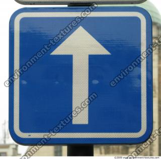 Photo Texture of Directional Traffic Sign