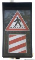 Photo Texture of Pedestrian Crossing Traffic Sign