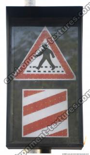 Photo Texture of Pedestrian Crossing Traffic Sign