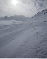 Photo Texture of Background Snowy Mountains