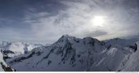 Photo Texture of Background Snowy Mountains