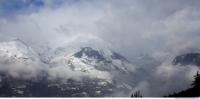 Photo Texture of Background Snowy Mountains