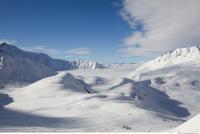 Photo Texture of Background Snowy Mountains