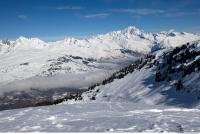 Photo Texture of Background Snowy Mountains