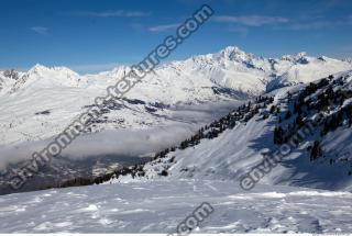 Photo Texture of Background Snowy Mountains