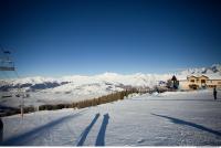 Photo Texture of Background Snowy Mountains