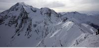 Photo Texture of Background Snowy Mountains