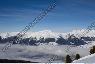 Photo Texture of Background Snowy Mountains