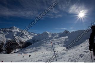 Photo Texture of Background Snowy Mountains