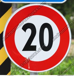 Photo Texture of Speed Limit Traffic Sign