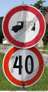 Photo Texture of Speed Limit Traffic Sign