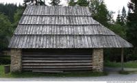 Photo Texture of Building House Wooden