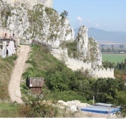 Cliffs Overgrown Rock