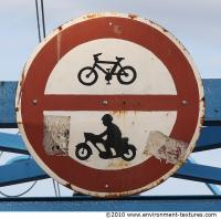 Photo Texture of Prohibition Traffic Sign