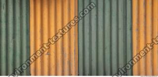 Photo Texture of Metal Corrugated Plates Painted