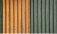 Photo Texture of Metal Corrugated Plates Painted