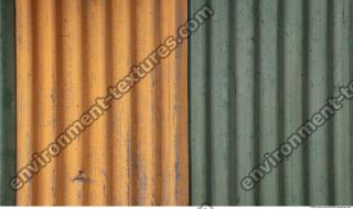 Photo Texture of Metal Corrugated Plates Painted