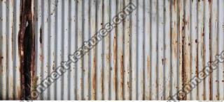 Photo Texture of Metal Corrugated Plates Rusted