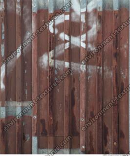 Photo Texture of Metal Corrugated Plates Painted