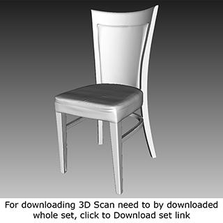 3D Scan of Chair Wooden #5