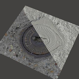 3D scan of manhole cover